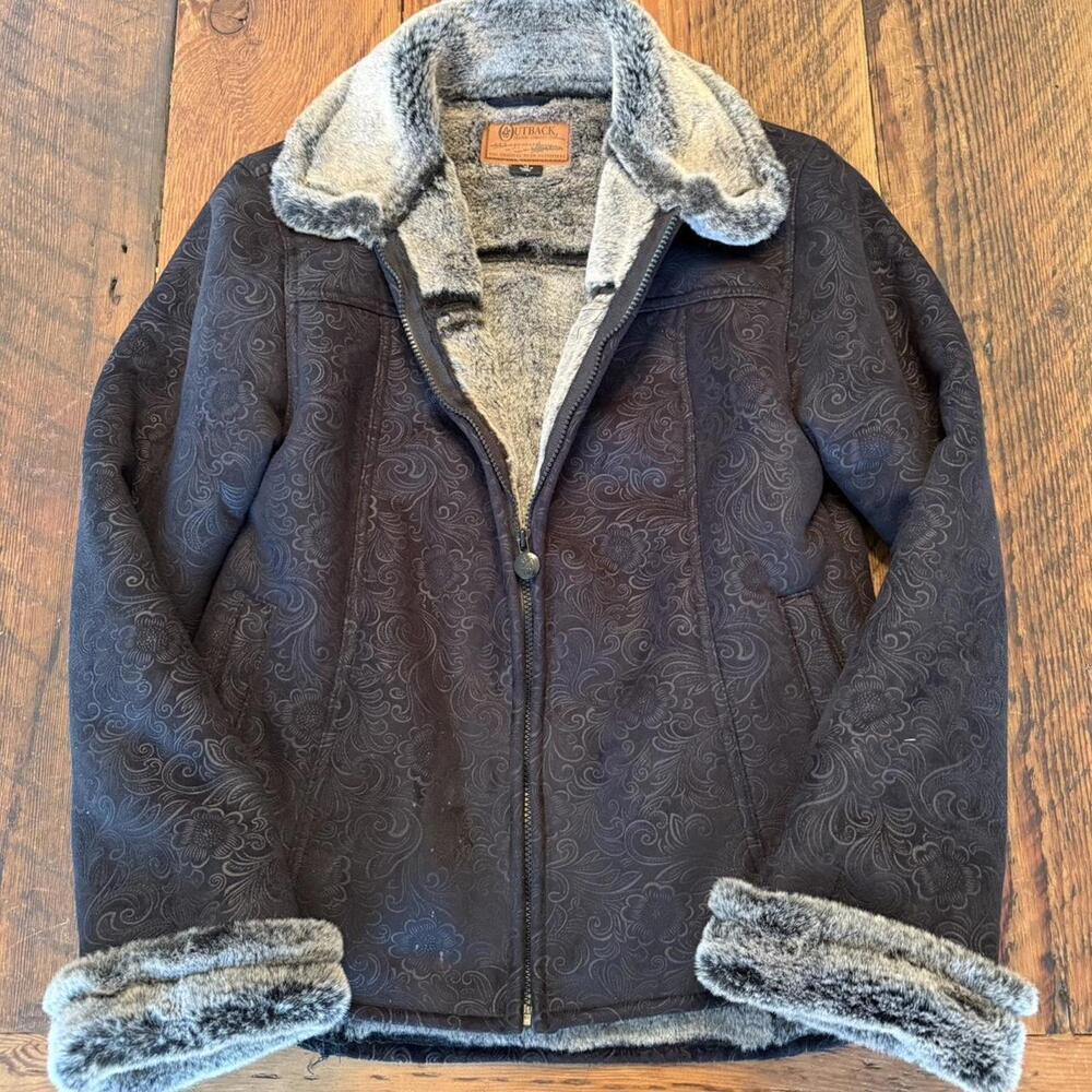 Outback trading company faux fur lined Western jacket